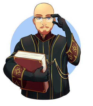 By @ynartistic, this is me as a Dark Bishop from Fire Emblem